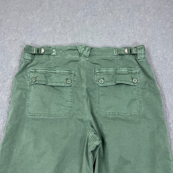 American Eagle Stovepipe Jeans Womens 14 Green Lyocell High Waist Wide Leg Pants - Picture 15 of 16